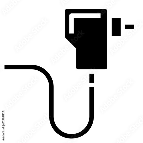 Adapter power charge computer accessory - solid icon