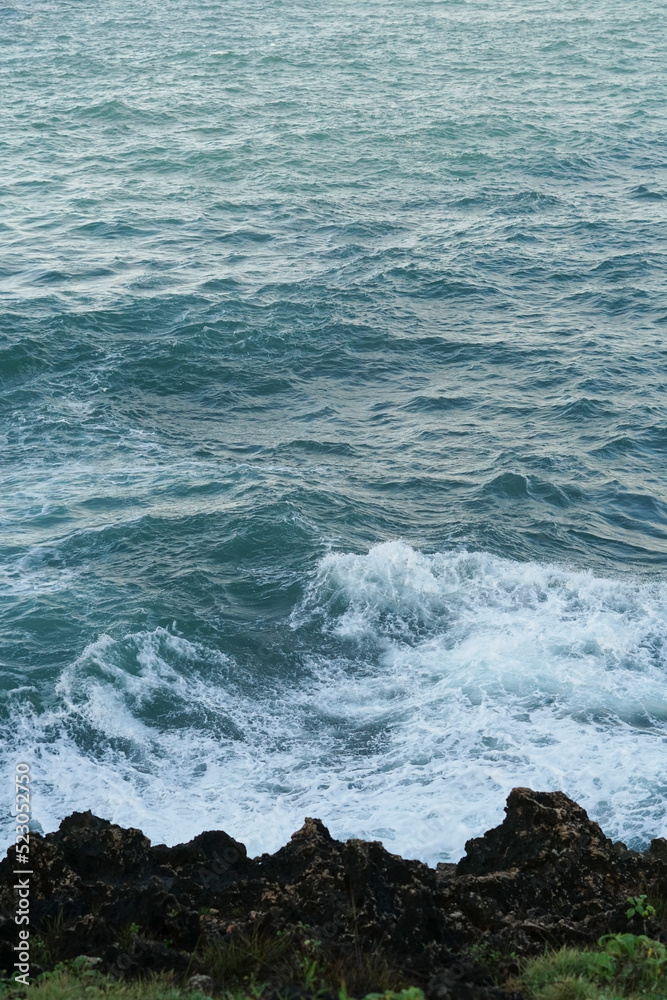 the waves in the sea of ​​​​South Java, tropical Indonesia