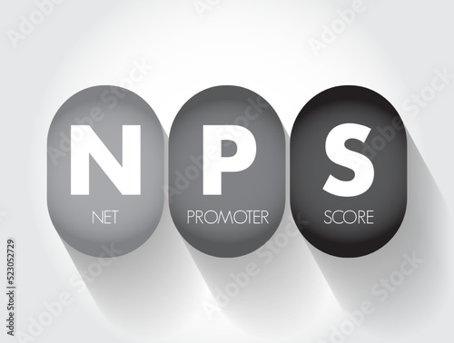 NPS - Net Promoter Score acronym, business concept background