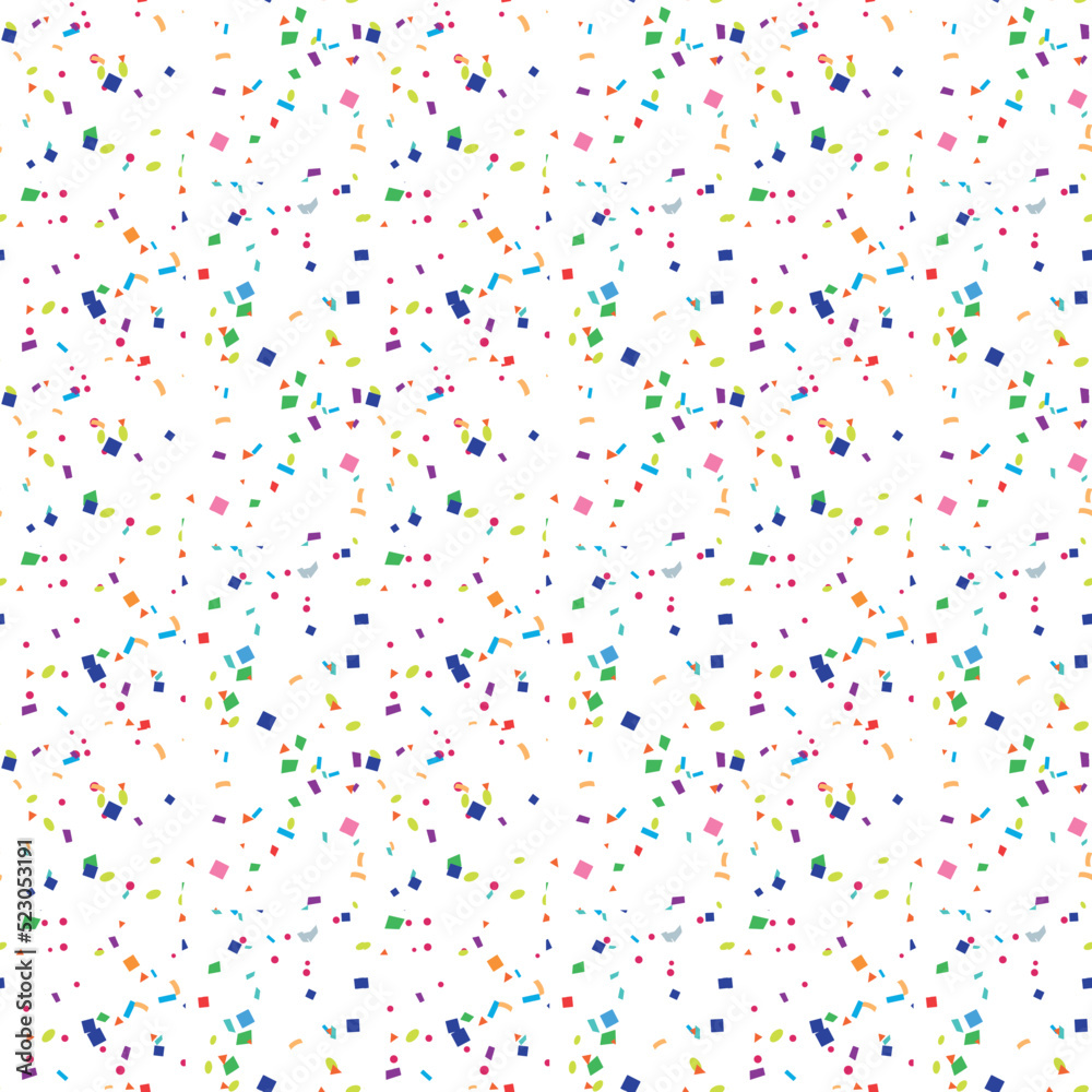 Party Vector illustration. Seamless patterns. Fun shapes. 