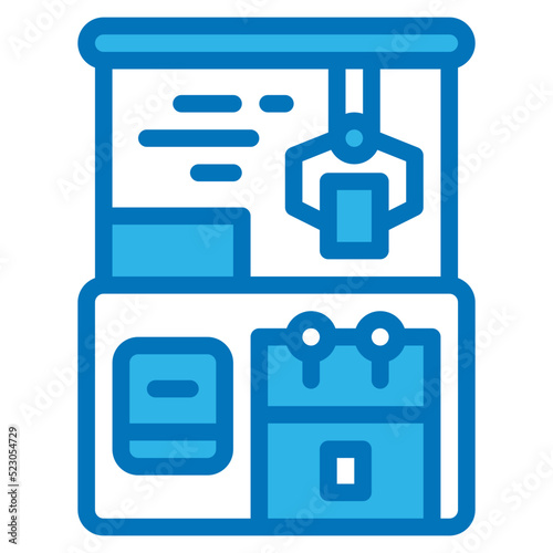 Claw,machine,game,arcade,entertainment - blue icon