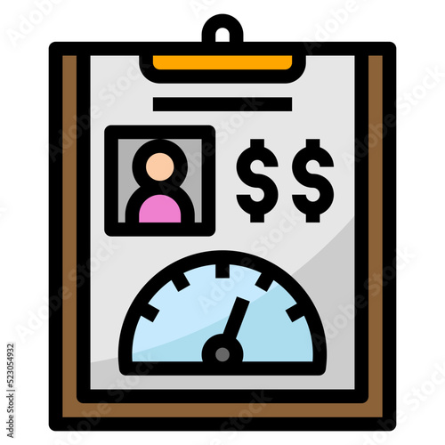 Report,credit,analytic,profile,banking - filled outline icon
