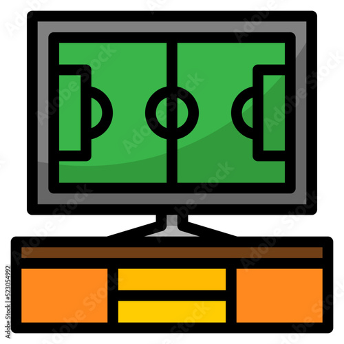 Soccer,tv,sport,channel,entertainment - filled outline icon