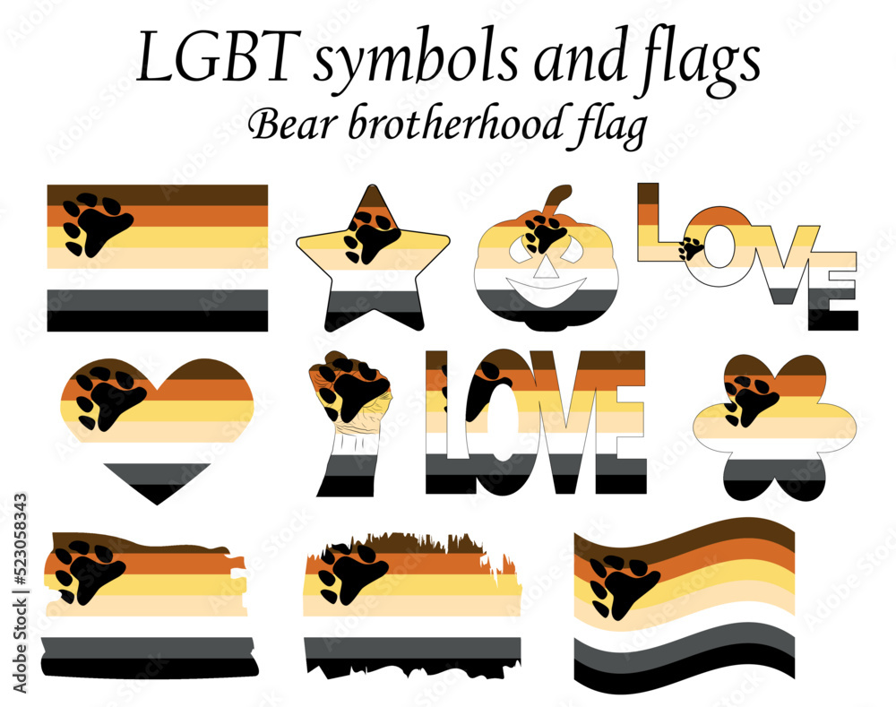 Vettoriale Stock Gay bear pride flag in vector format. | Adobe Stock