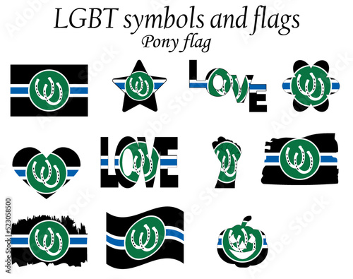 New LGBTQ Rights Pride Flag. pony flag LGBT