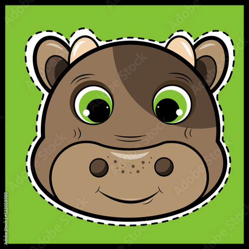 Cute cartoon cow illustration in vector