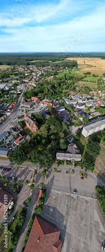 Eggesin, Hochpanorama der Stadtmitte 2022