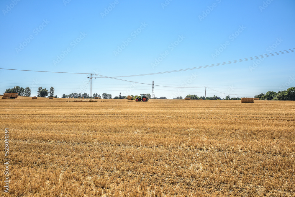 Harvesting the hay fields in Norfolk