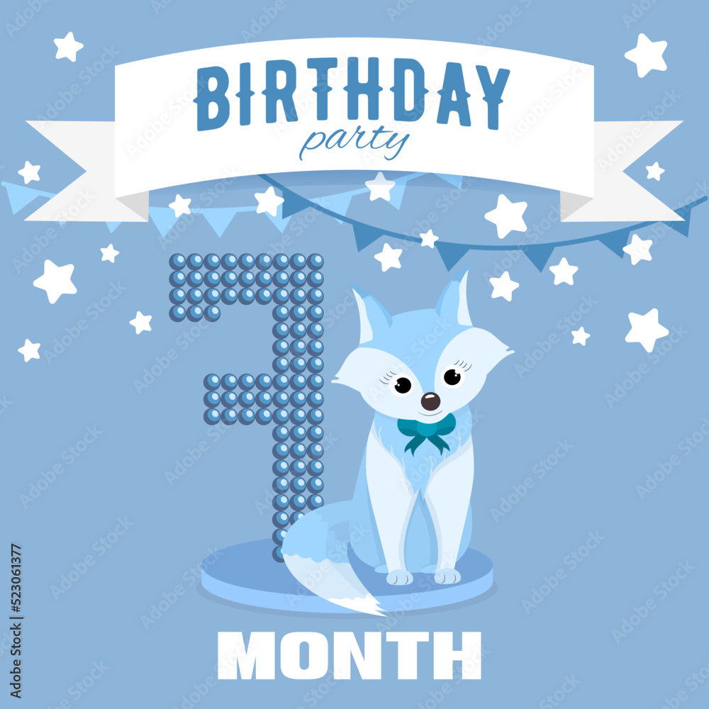 Birthday party invitation for the boy