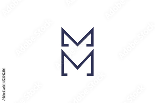 Free Download Initial MM Logo Design with Abstract and Minimalist Style. MM Logo with Line Concept. Vector Illustration - GFXLoad