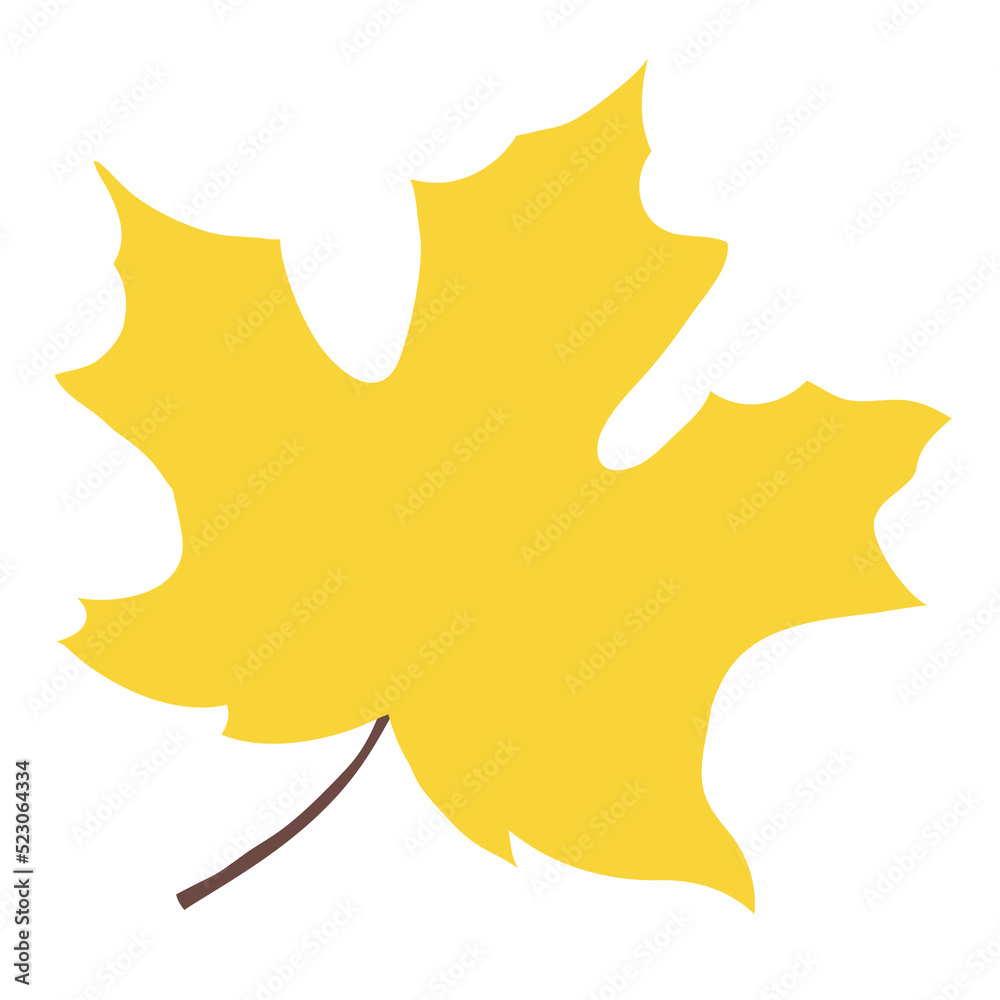 Automn Leaf Vector Icon Illustration in flat design.