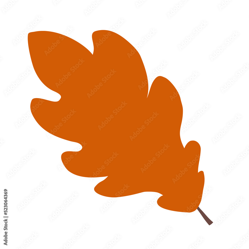 Automn Leaf Vector Icon Illustration in flat design.