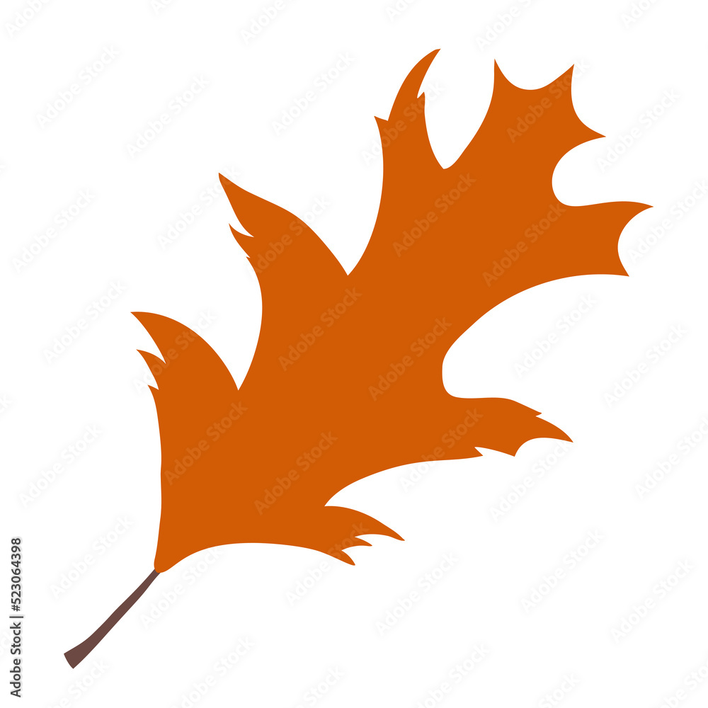 Automn Leaf Vector Icon Illustration in flat design.