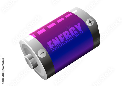 Illustration of Battery.It's for energy concept