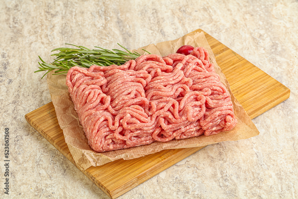Raw beef minced meat for cooking Raw beef minced meat for cooking