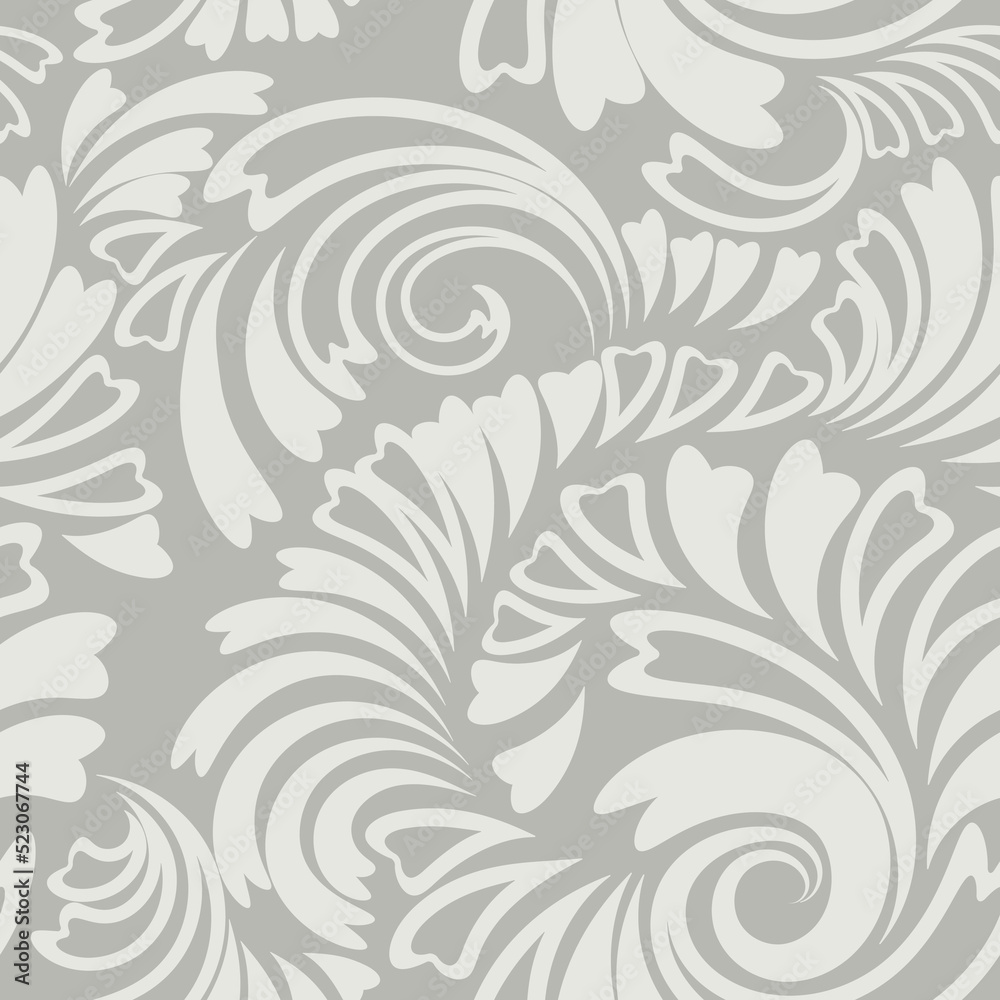 Vector seamless floral abstract elegant pattern