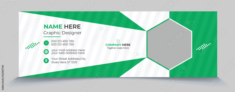 Email signature or email footer or personal social media cover design template Email signature or email footer or personal social media cover design template
