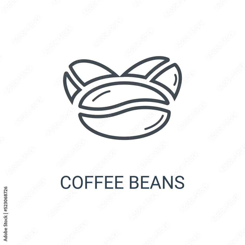 Coffee beans icon. Line style. Can be used for web and mobile. Coffee beans icon. Line style. Can be used for web and mobile.