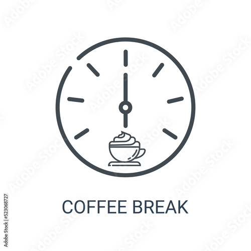 Coffee break icon. Line style. Can be used for web and mobile.
