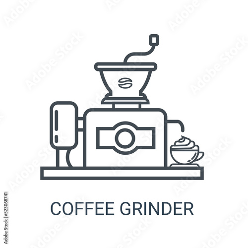 Coffee Grinder icon. Line style. Can be used for web and mobile.