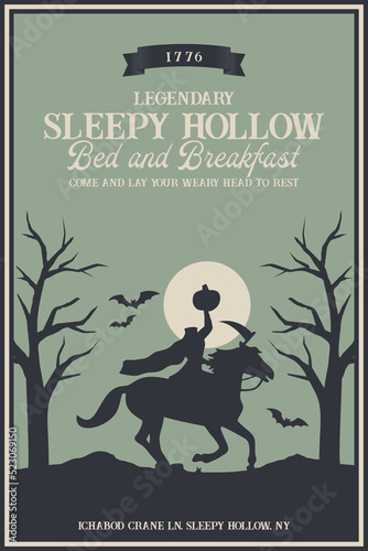 Sleepy Hollow Bed and Breakfast | Farmhouse | Print | EPS10