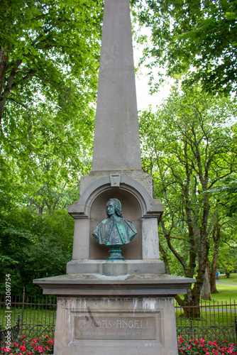 Statue of Thomas Angell at Trondheim in Trøndelag in Norway (Norwegen, Norge or Noreg)