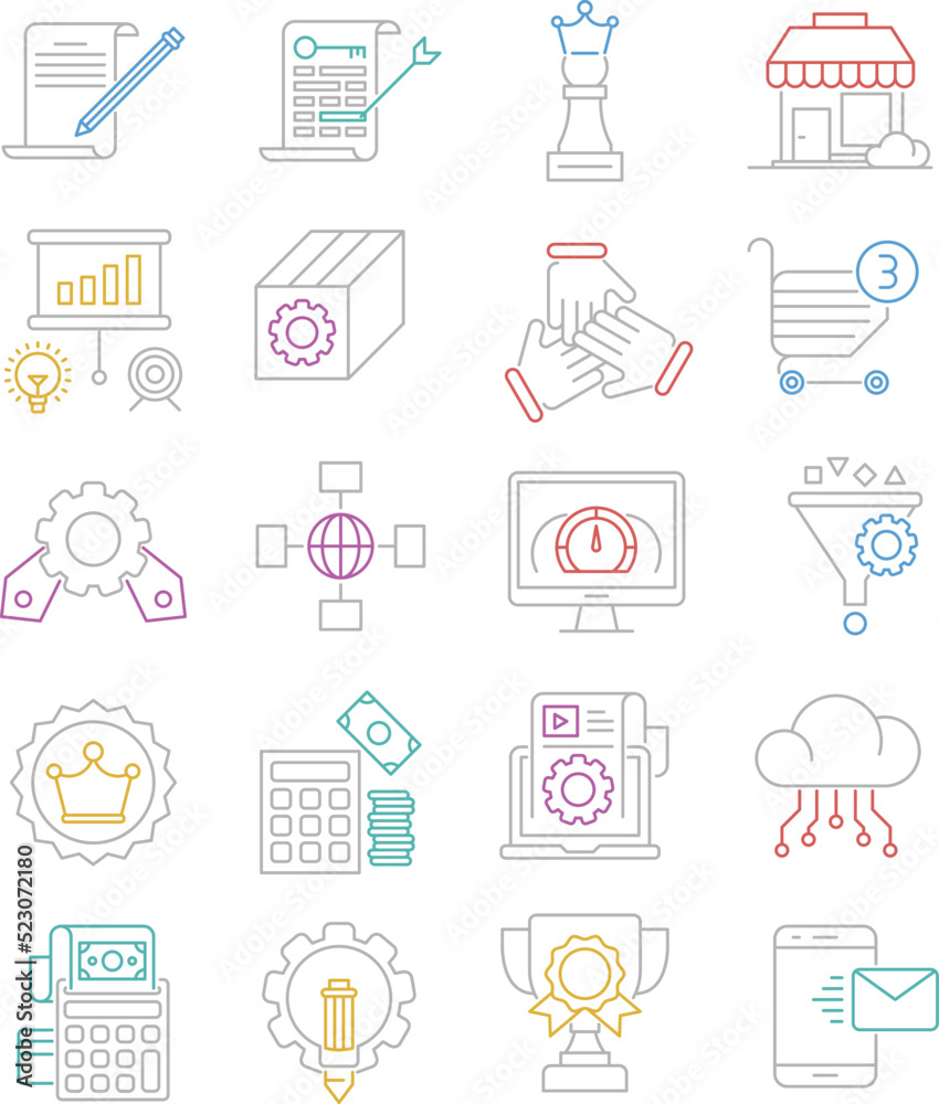 Thin Line Icons Set of Search Engine Optimization icons, Simple Mono Line Pictogram Pack, Vector Logo Concept, Web Graphic. Vector icons.