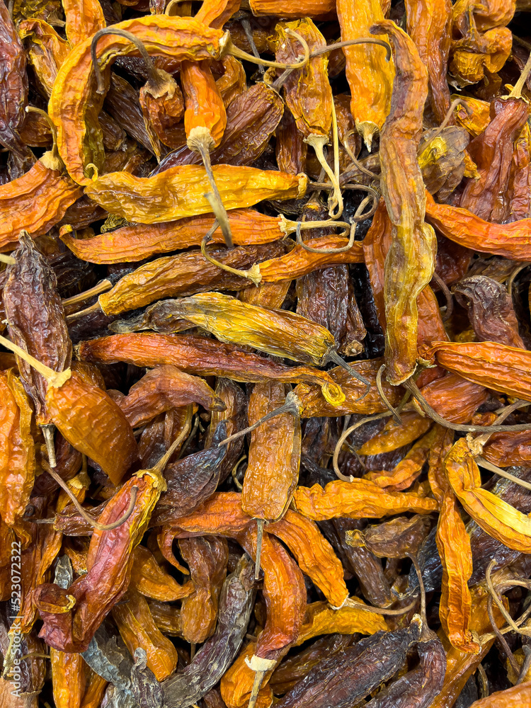 Peruvian chili at the market. Peruvian chili at the market.