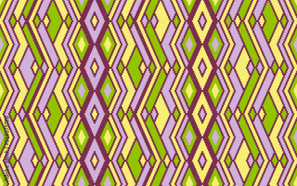 Asymmetric rhombus traditional motifs vector geometric pattern. Asymmetric rhombus traditional motifs vector geometric pattern.