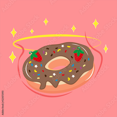 sun and choco donut