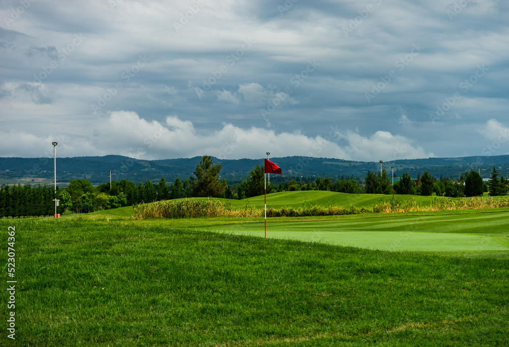 Fototapeta premium Golf grassland in kakheti, Georgia