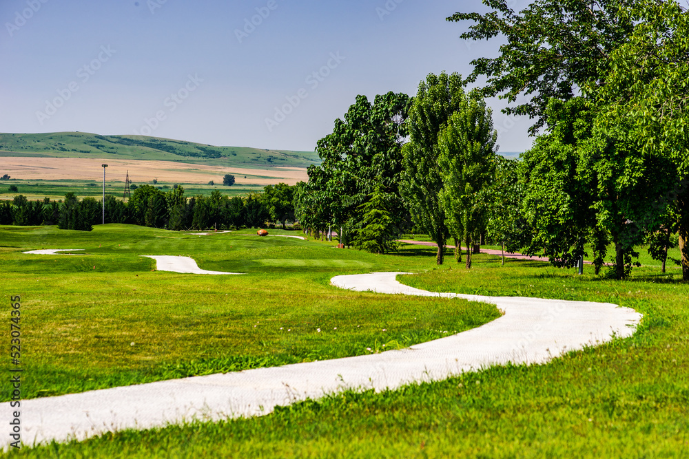 Fototapeta premium Golf grassland in kakheti, Georgia