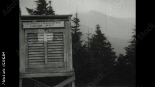 Mount Mitchell 1934 - The observation tower on Mount Mitchell, the highest point east of the Rocky Mountains, in North Carolina, seen in 1934. photo