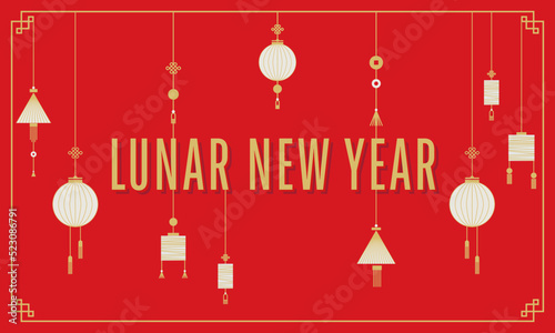 Lunar New Year vector graphic, Chinese New Year, Celebrations, Happy New Year