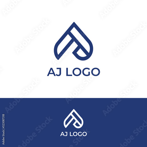 A J Monogram logo Design