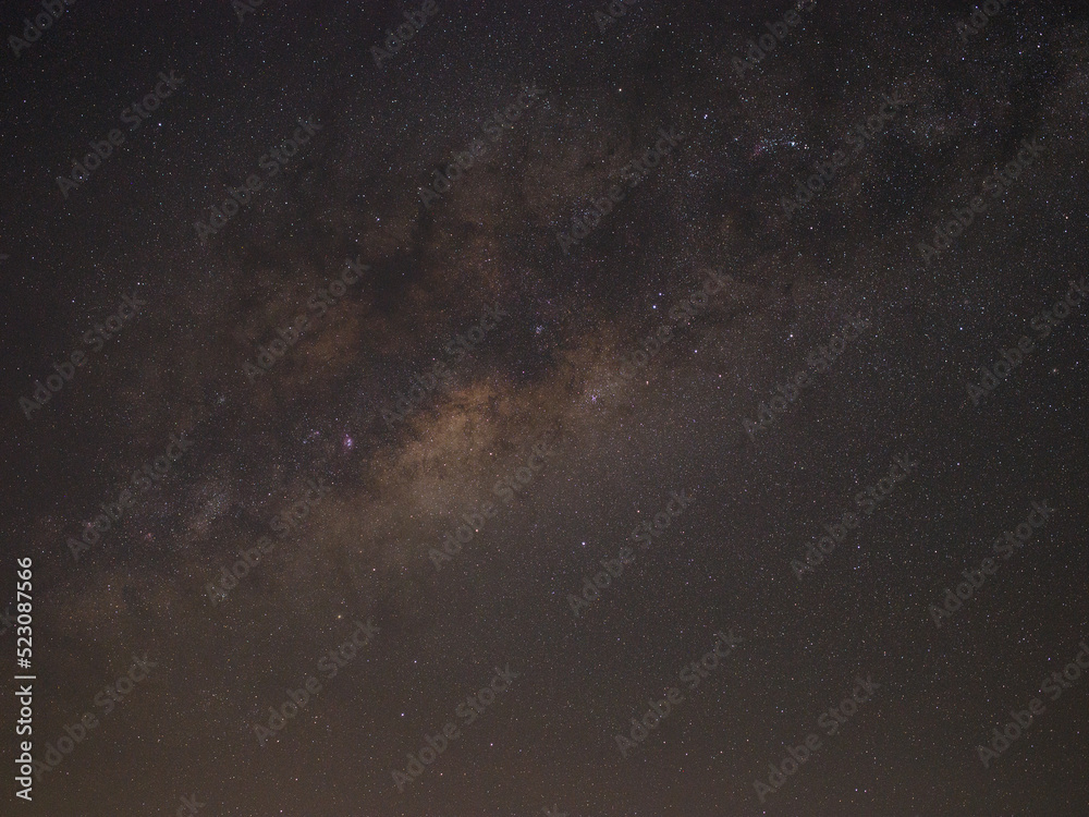 Fototapeta premium milky way in a place where the sky is dark in the interior where the lighting of the sky is weaker, several constellations can be seen 