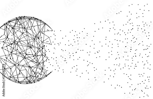 Network abstract connection isolated on white background. Network technology background with dots and lines. Ai background. Modern abstract concept. Ai background vector, network technology