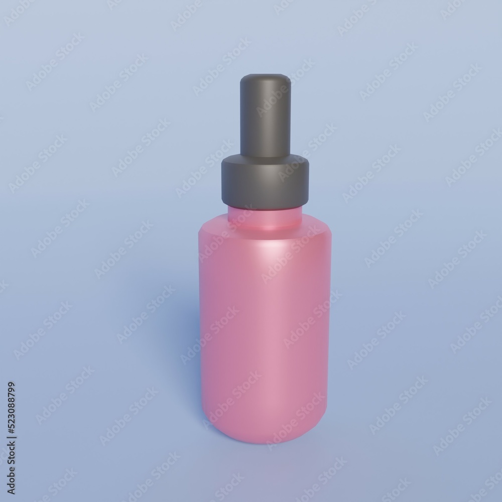 3d illustration nail polish bottle 3d illustration nail polish bottle