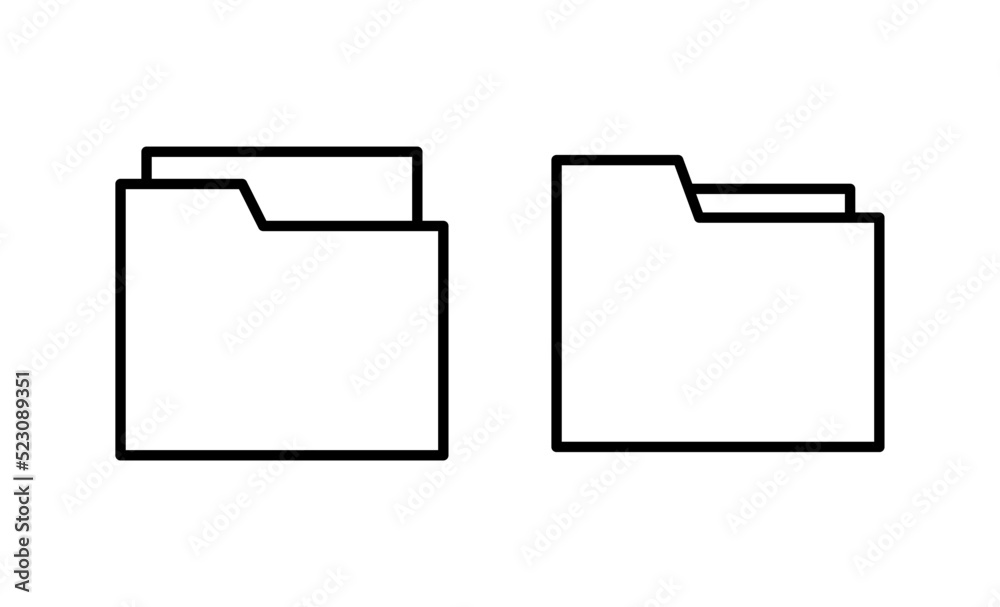 Folder icon vector. folder sign and symbol Folder icon vector. folder sign and symbol
