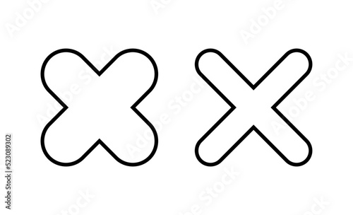 Close icon vector. Delete sign and symbol. cross sign