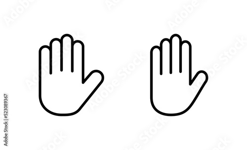 Hand icon vector. hand sign and symbol. palm