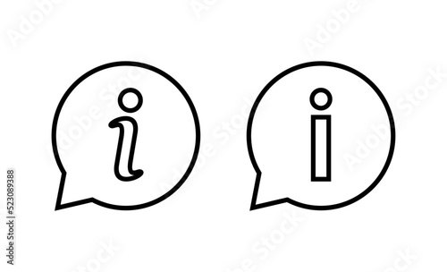 Info sign icon vector. about us sign and symbol. Faq icon