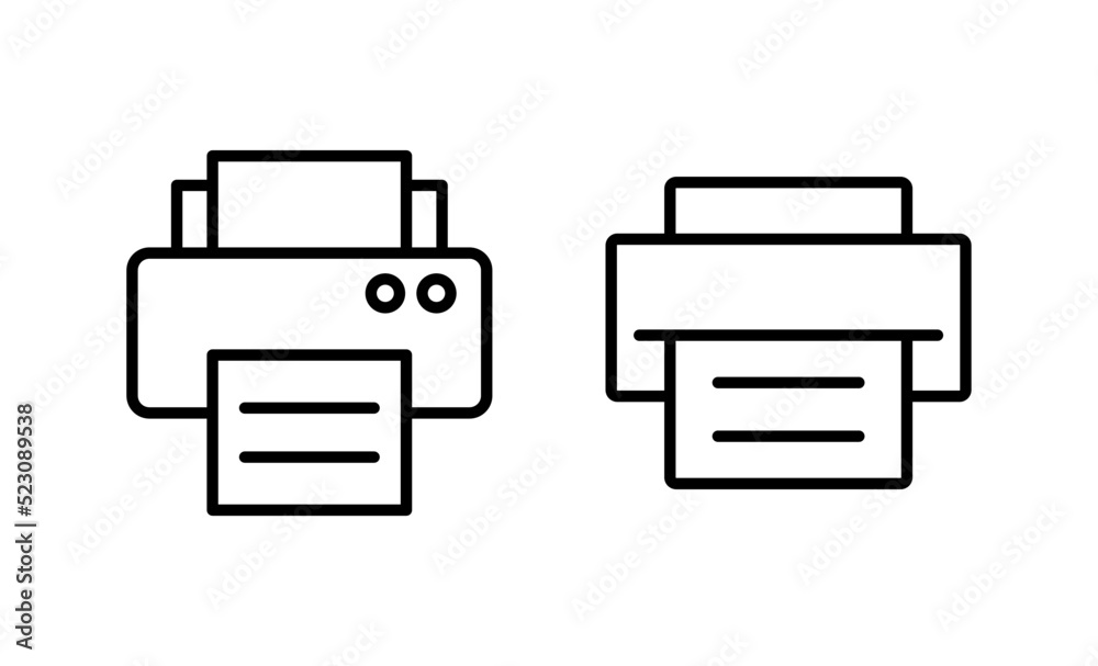 Print icon vector. printer sign and symbol Print icon vector. printer sign and symbol