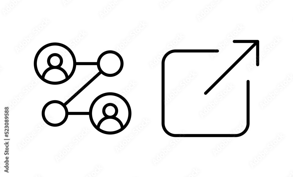 Share icon vector. Sharing sign and symbol Share icon vector. Sharing sign and symbol