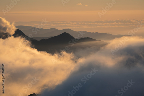 sunrise over the mountains