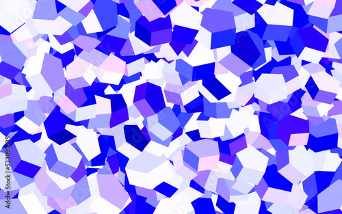 Light Pink  Blue vector template in hexagonal style.
