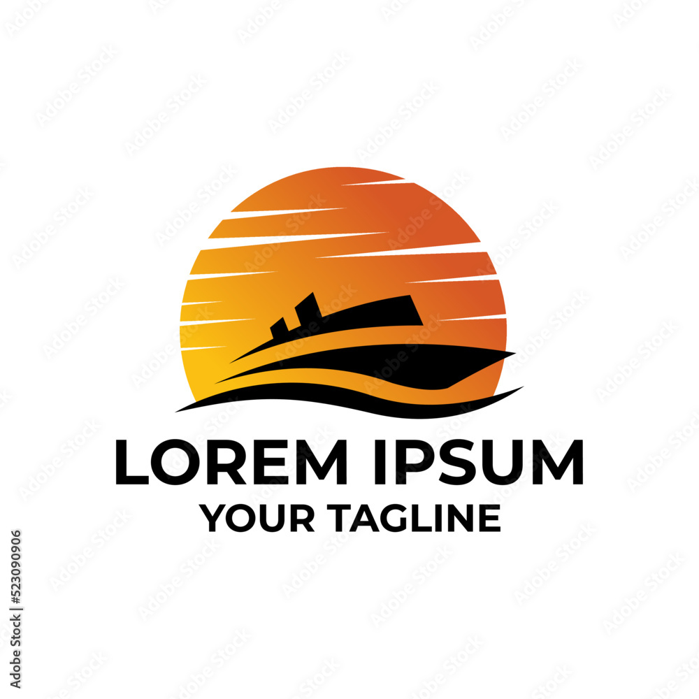 boat logo vector design template boat logo vector design template