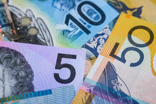 Australian Dollar represents the economy of Australia and is the fifth most commonly traded currency in the world photo