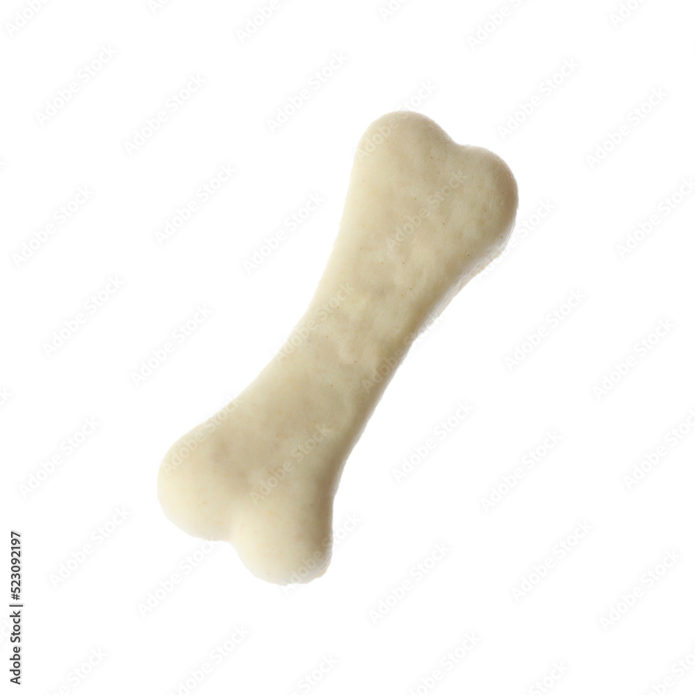 Bone shaped dog cookie isolated on white Bone shaped dog cookie isolated on white