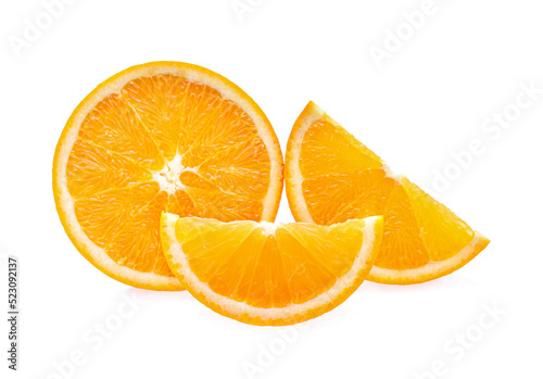 Orange fruit isolated on white background